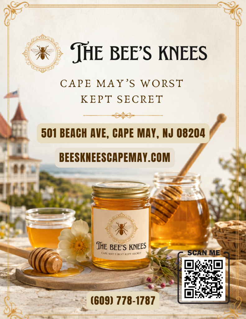 "Bees Knees speakeasy bar and restaurant at Marquis de Lafayette Hotel on Beach Ave in Cape May NJ - 1920s themed dining with craft cocktails"